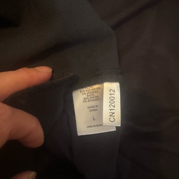 New York & Company Tie Waist Navy Dress - Picture 6 of 7